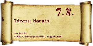 Tárczy Margit névjegykártya